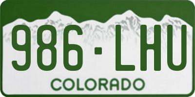 CO license plate 986LHU
