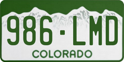 CO license plate 986LMD