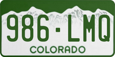 CO license plate 986LMQ