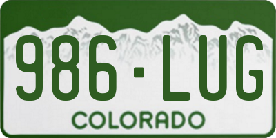 CO license plate 986LUG