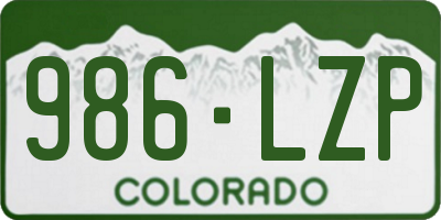 CO license plate 986LZP