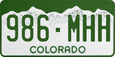 CO license plate 986MHH