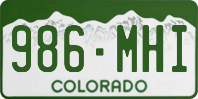 CO license plate 986MHI