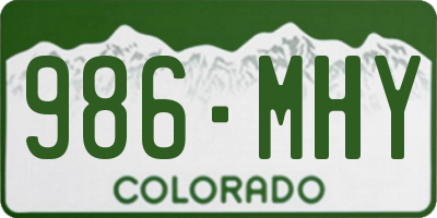 CO license plate 986MHY