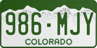 CO license plate 986MJY