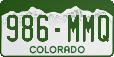 CO license plate 986MMQ