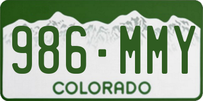 CO license plate 986MMY