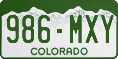 CO license plate 986MXY