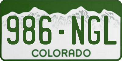 CO license plate 986NGL