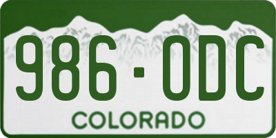 CO license plate 986ODC