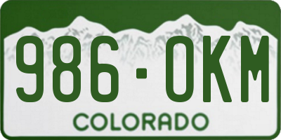 CO license plate 986OKM