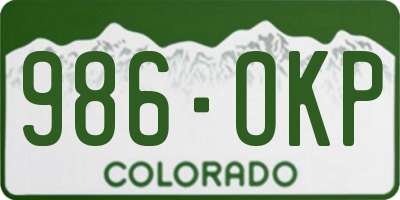 CO license plate 986OKP