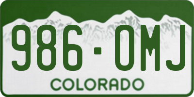 CO license plate 986OMJ