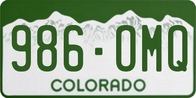 CO license plate 986OMQ