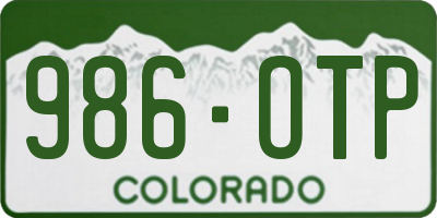 CO license plate 986OTP