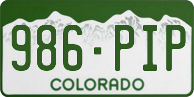 CO license plate 986PIP
