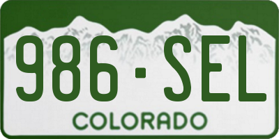 CO license plate 986SEL
