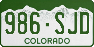 CO license plate 986SJD