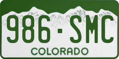 CO license plate 986SMC