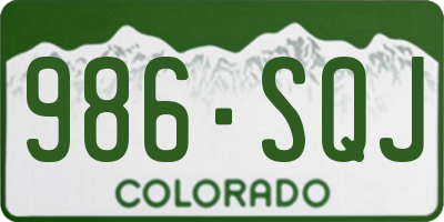 CO license plate 986SQJ