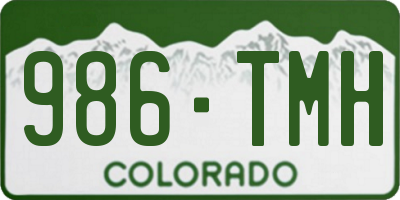 CO license plate 986TMH
