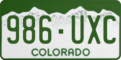 CO license plate 986UXC