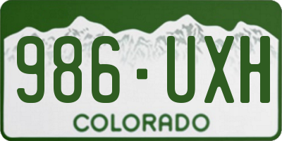 CO license plate 986UXH