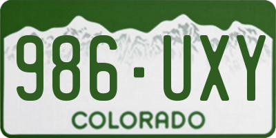 CO license plate 986UXY