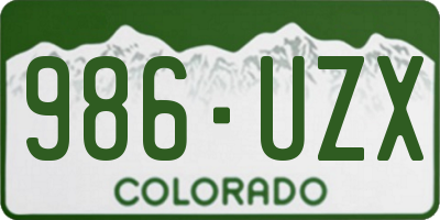 CO license plate 986UZX