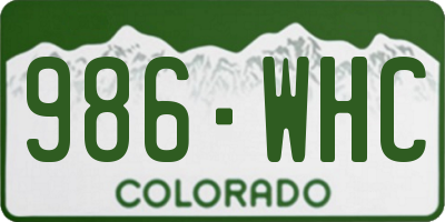CO license plate 986WHC