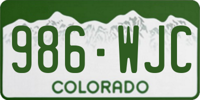 CO license plate 986WJC