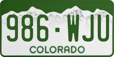 CO license plate 986WJU