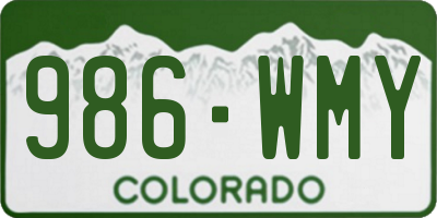 CO license plate 986WMY