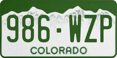 CO license plate 986WZP