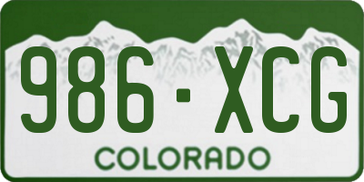 CO license plate 986XCG