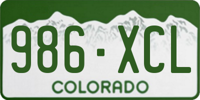 CO license plate 986XCL