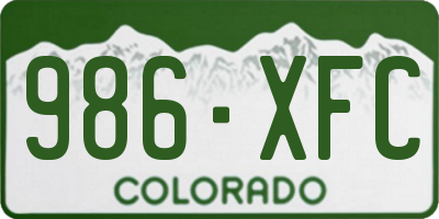 CO license plate 986XFC