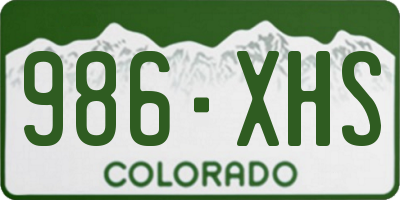 CO license plate 986XHS