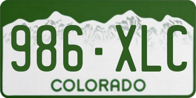 CO license plate 986XLC