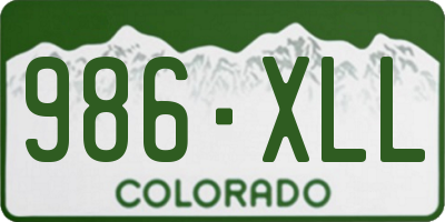 CO license plate 986XLL
