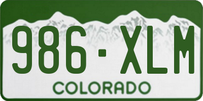 CO license plate 986XLM