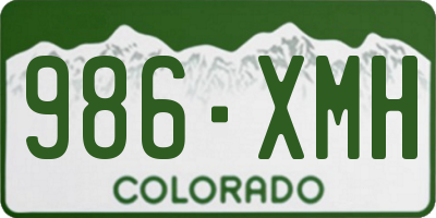 CO license plate 986XMH