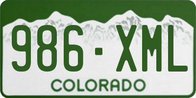 CO license plate 986XML