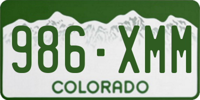 CO license plate 986XMM