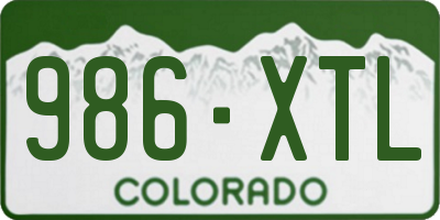 CO license plate 986XTL