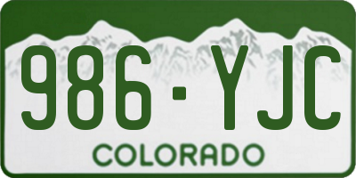 CO license plate 986YJC