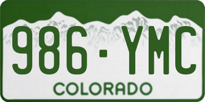 CO license plate 986YMC