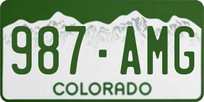 CO license plate 987AMG