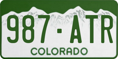 CO license plate 987ATR