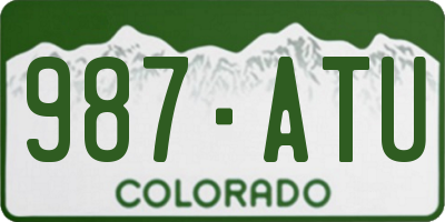 CO license plate 987ATU